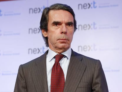 El expresidente del gobierno Jose María Aznar en Madrid, el pasado 5 de mayo.