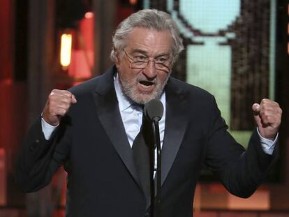 Robert De Niro, en su intervención este domingo en los Premios Tony, en Nueva York.