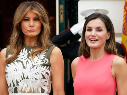 Melania Trump y la reina Letizia el 19 de junio en la Casa Blanca.