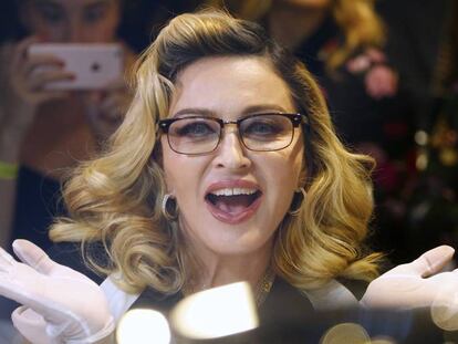 La cantante Madonna. En vídeo, declaraciones de Fernando Medina, alcalde de Lisboa.
