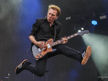 Alex Kapranos, líder de Franz Ferdinand actuando el festival Nos Alive Festival (Lisboa)