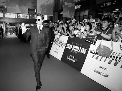 FOTO: Tom Cruise en el estreno de Misión Imposible: Fallout en Seúl, el pasado 16 de julio. / VÍDEO: Tráiler de la película.