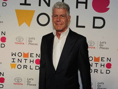 Anthony Bourdain en la Cumbre de Mujeres en el Mundo 2018, el pasado 12 de abril en Nueva York.