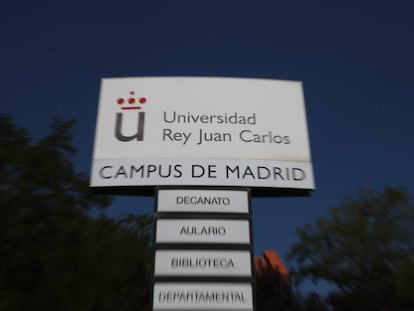 Entrada al campus de la Universidad Rey Juan Carlos.