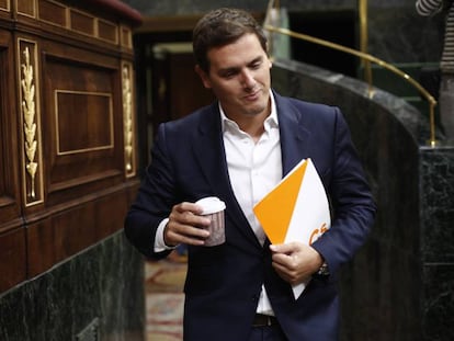 Albert Rivera, durante la sesión de control al Gobierno en el Congreso.