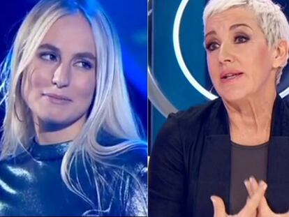 FOTO: María, la concursante que cuestionó la palabra "mariconez", y Ana Torroja, jurado y cantante de Mecano. / VÍDEO: Abucheos a Ana Torroja en la cuarta gala de 'Operación Triunfo'.