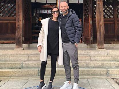 Andrés Iniesta y su esposa Anna Ortiz.