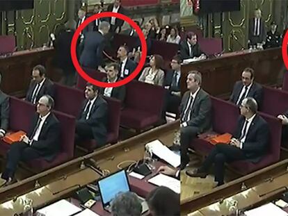 En vídeo, las saludos de Urkullu y Rufián tras sus declaraciones.