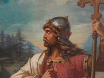 'Don Pelayo, rey de Asturias', cuadro de Luis de Madrazo y Kuntz.