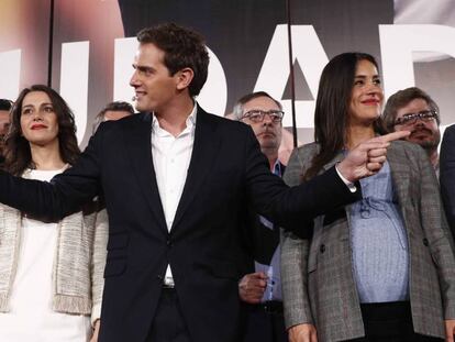 Albert Rivera, junto a su equipo, en una imagen de archivo. En vídeo: Declaraciones de Inés Arrimadas.