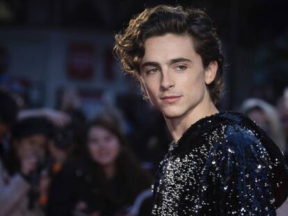 El actor Timothée Chalamet, en Londres, el pasado 3 de octubre. En vídeo, el tráiler de la película 'The King'.