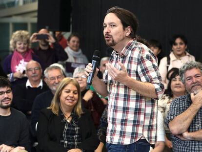 En vídeo, intervención del candidato a la presidencia del Gobierno por Unidas Podemos, Pablo Iglesias, en un acto político en el Palacio Euskalduna, en Bilbao.