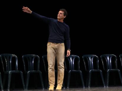 Antonio Banderas, durante la promoción del musical 'A Chorus Line', en Málaga, este martes. En vídeo, sus declaraciones sobre el espectáculo.