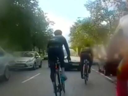 El vídeo del atropello grabado por uno de los ciclistas.