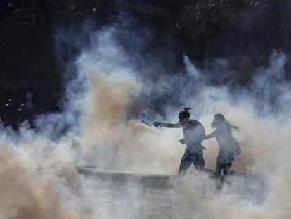 Protestas en Santiago de CHile.