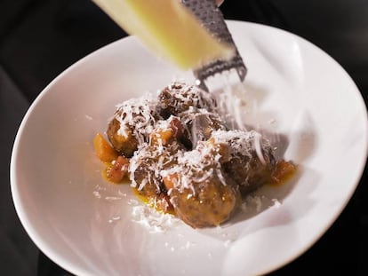 Albóndigas de buey a la carbonara