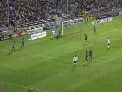 Valdés falla de forma clara en el gol del Zaragoza, un gol que supuso la derrota de su equipo.