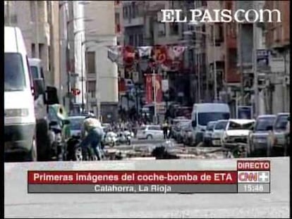 El edificio había sido desalojado tras recibir una llamada en nombre de la banda terrorista. Un guardia ha resultado herido de carácter leve. Se ha ampliado el cordón de seguridad por temor a un segundo artefacto.