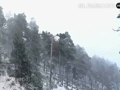 El temporal llega a la sierra de Madrid