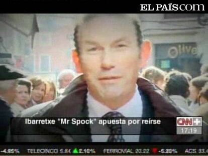 Ibarretxe se ríe de sí mismo en campaña