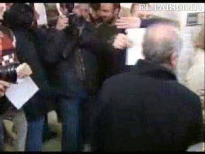 El ex director del Fondo Monetario Internacional Rodrigo Rato participa en la jornada electoral vasca como apoderado del PP en la capital guipuzcoana.
