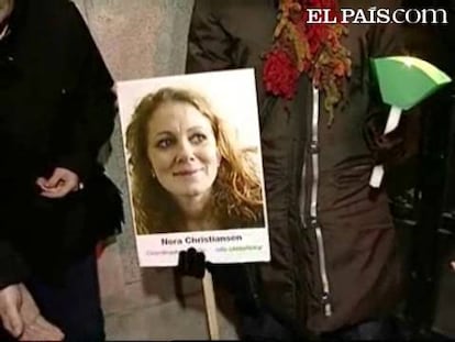 Compañeros han celebrado una vigilia en las puertas de la embajada de Dinamarca