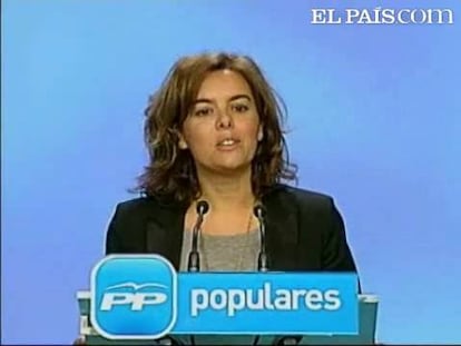 La portavoz del PP en el Congreso, Soraya Sáenz de Santamaría, ha asegurado que el fallo del Tribunal Constitucional sobre el Estatuto de Cataluña le viene a dar la razón. "Hay una frase que resume la sentencia, y es que el Tribunal estima parte del recurso del PP y confirma sus dudas de inconstitucionalidad de más de 50 artículos", ha dicho.