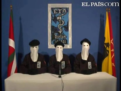 ARCHIVO: Vídeo en el que ETA anunciaba un alto el fuego "permanente y verificable"