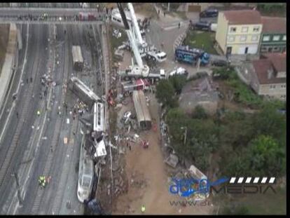 Imágenes aéreas del lugar de la tragedia