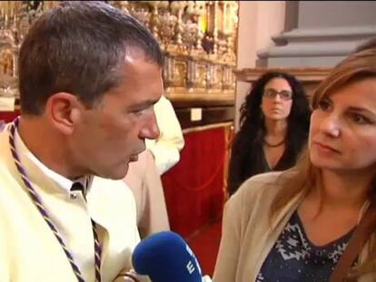 Banderas, penitente en Málaga