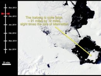 El iceberg B31 a la deriva por el mar de Amundsen