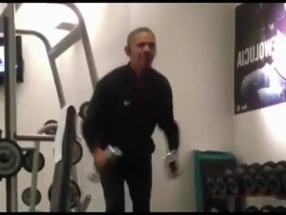 O vídeo roubado de Obama na academia