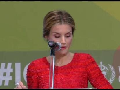 La reina Letizia reivindica el papel de la mujer contra el hambre