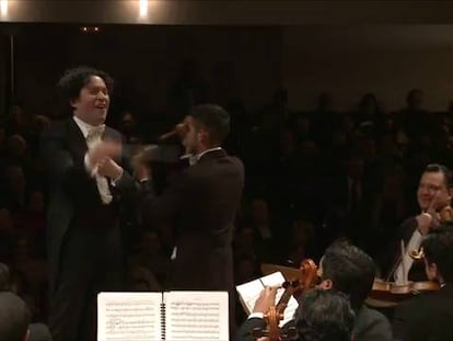 Dudamel vino, dirigió y triunfó