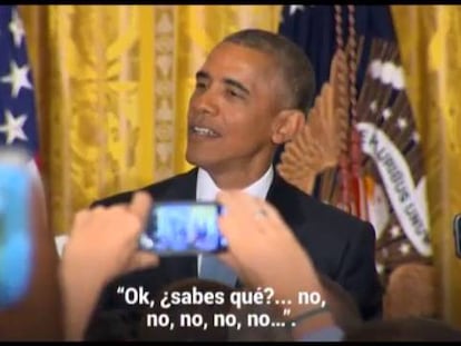 “Más respeto. Está en mi casa”. Obama, a una activista que le interrumpió