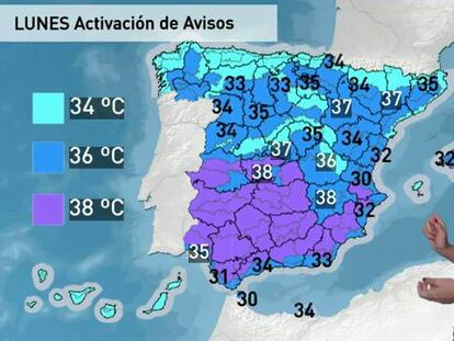 El calor extremo activa los avisos en sur, centro y este