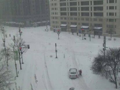 La tormenta de nieve de Washington, a cámara rápida