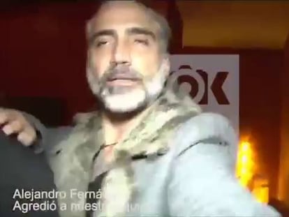 Alejandro Fernández se pone violento con un reportero mexicano