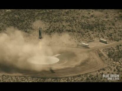 Blue Origin completa con éxito su tercer aterrizaje