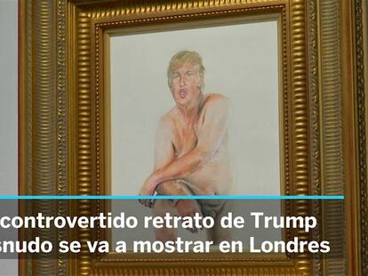 Un cuadro de Donald Trump desnudo, prohibido en Estados Unidos