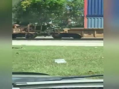 El repartidor que tenía tanta prisa que saltó por encima de un tren en marcha