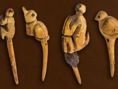 Imágenes del descubrimiento de una momia de 4.500 años.