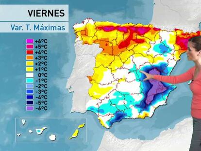 La lluvia llegará por el Este