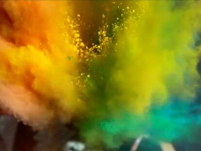 Una explosión de color grabada en 4K