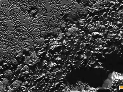 La superfície de Plutón vista de muy cerca