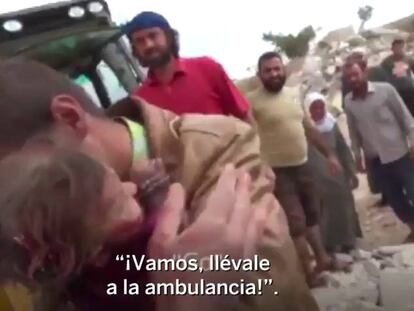 Imágenes del rescate de los dos menores.