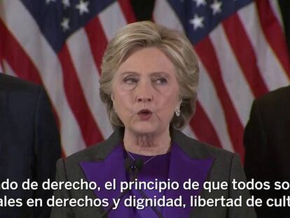 El discurso íntegro de Clinton en el que asume la derrota y pide una oportunidad para Trump