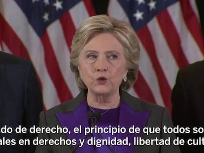 El discurso íntegro de Clinton en el que asume la derrota y pide una oportunidad para Trump