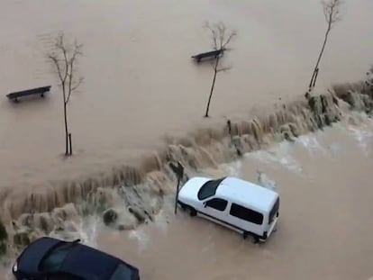 Desbordamiento del río Clariano en Ontinyent (Valencia)