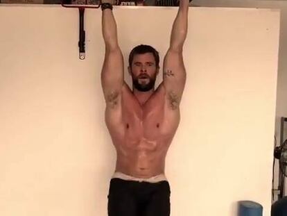 Vídeo: el salvaje entrenamiento de Chris Hemsworth para estar tan musculado